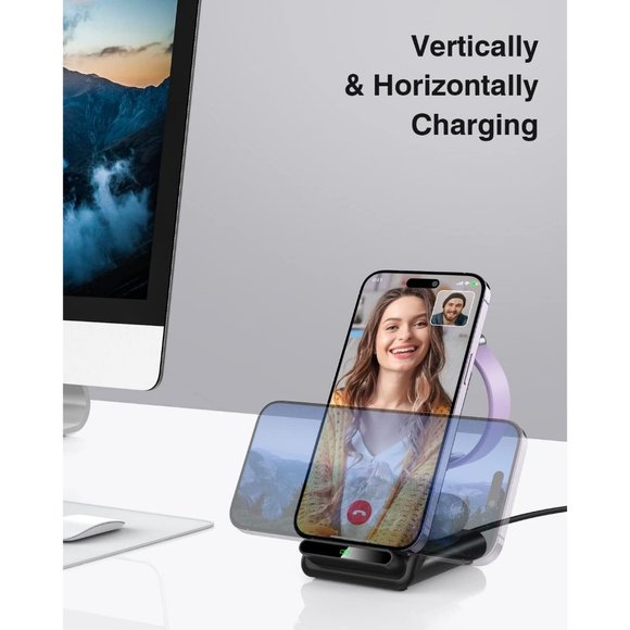 3 in1 Wireless Charging Station Made for Apple Watch iPhone AirPods with Adaptor - Picture 5 of 11